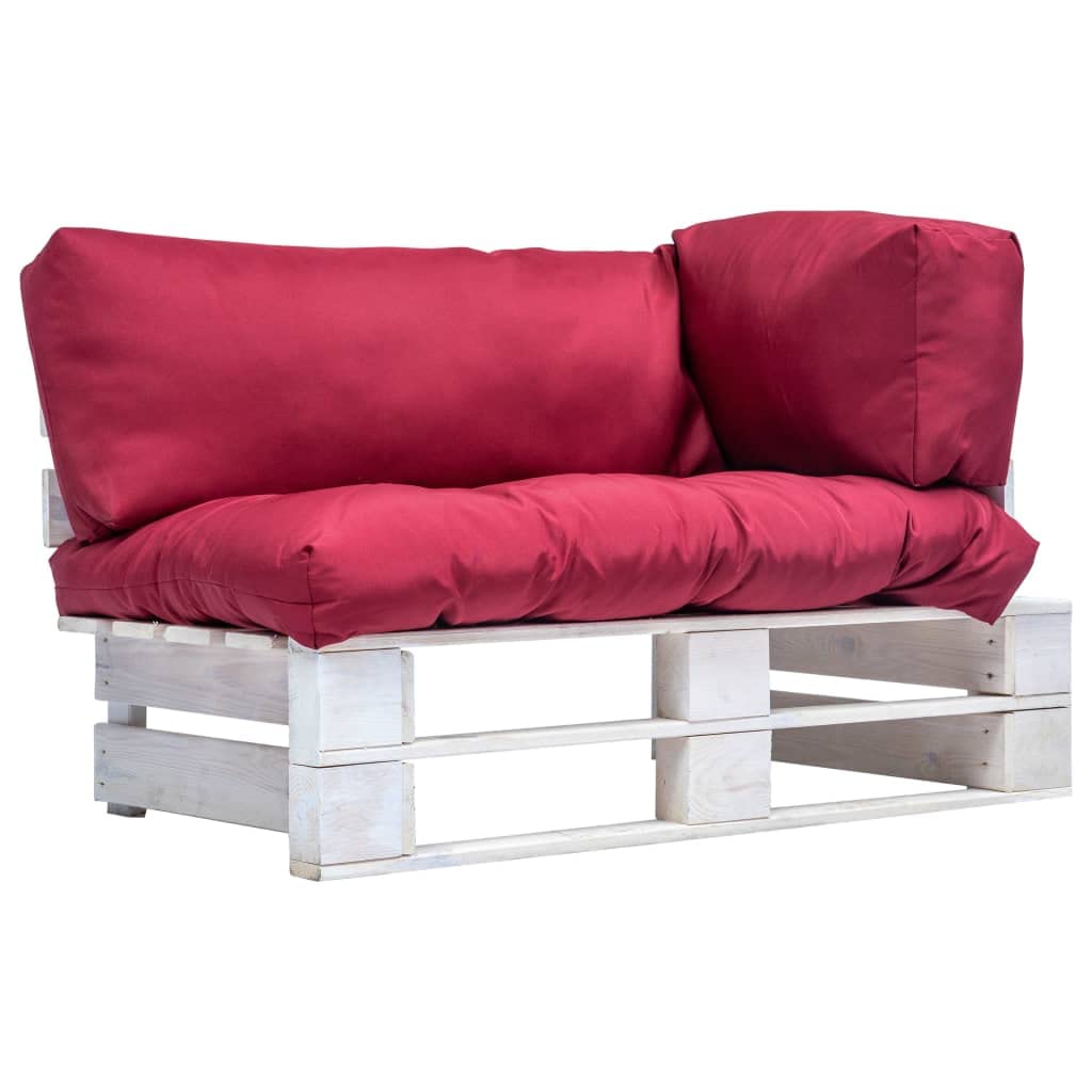 vidaXL Paletten Gartensofa 2-Sitzer Sand Kissen Natur Holz