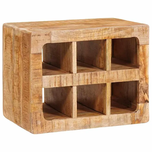 vidaXL Möbel Weinregal Braun Massivholz Mango 44x30x35 cm