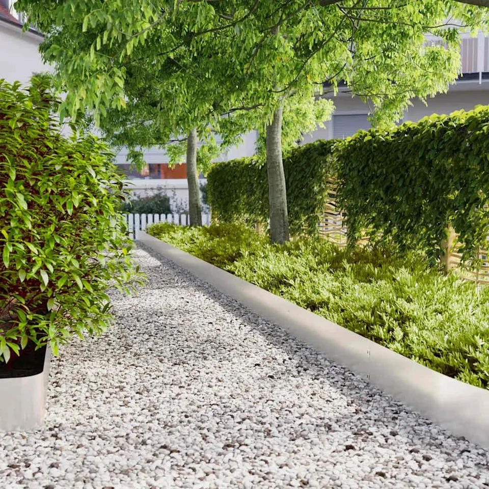 vidaXL Heim & Garten Raseneinfassung 20x103 cm Silber 10 Stk.