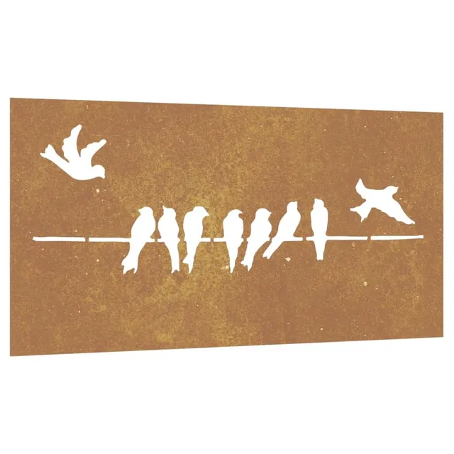vidaXL Garten-Wanddeko Vogel 105x55 cm Cortenstahl Rost