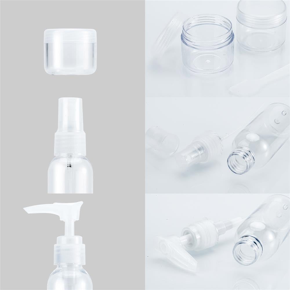 Intirilife Flaschen Set Transparent 6-teilig Reise PP