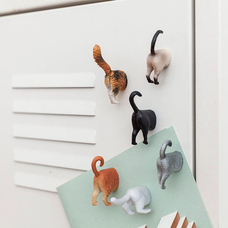 Kikkerland Home Cat Butt Magnete 6er Set Katzenmotive