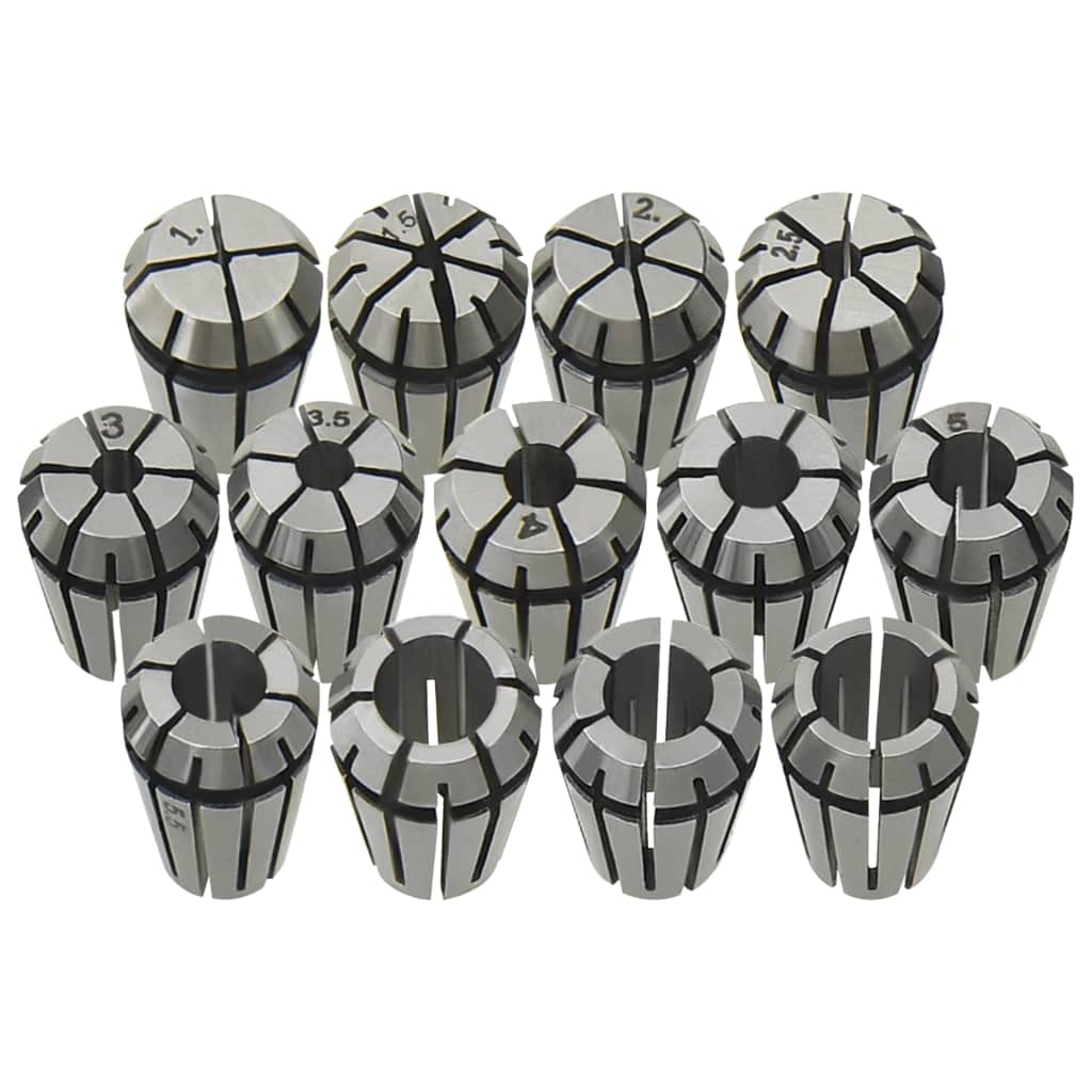 vidaXL Heimwerkerbedarf ER11 Spannzangen 13-tlg. Stahl 1-7 mm