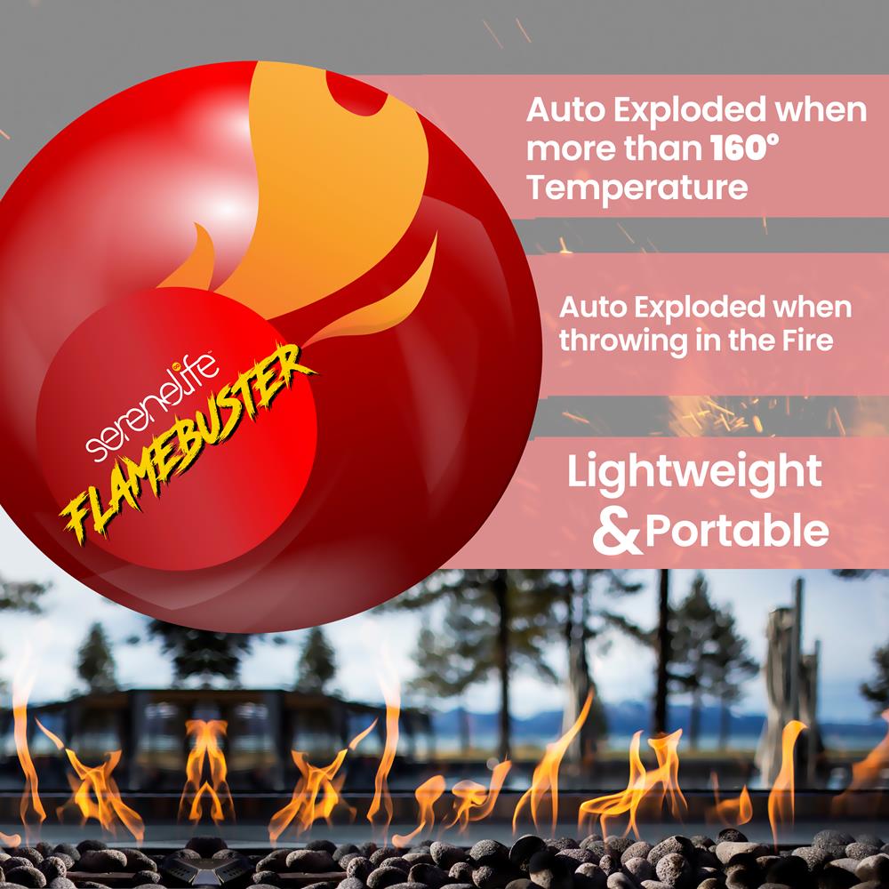 Serenelife Löschball Feuerlöscher Automatisch Rot