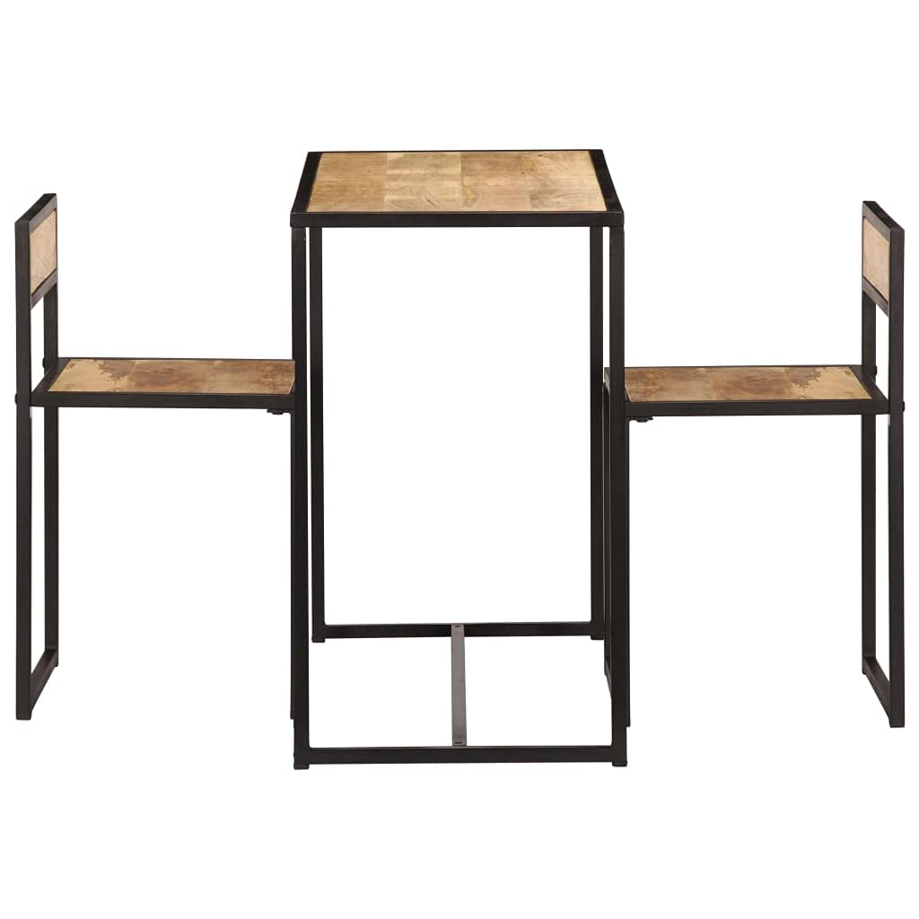 vidaXL Möbel Essgruppe Mangoholz Esstischset 3-tlg Vintage