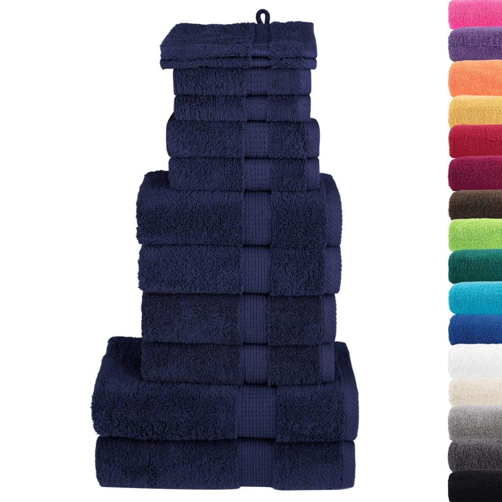 vidaXL SOLUND Handtuch-Set 12-tlg. Creme 600 g/m² Baumwolle