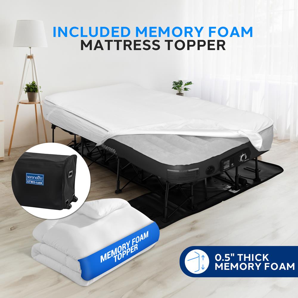 Serenelife Furniture Luftmatratze Twin selbstaufblasend 20 Zoll