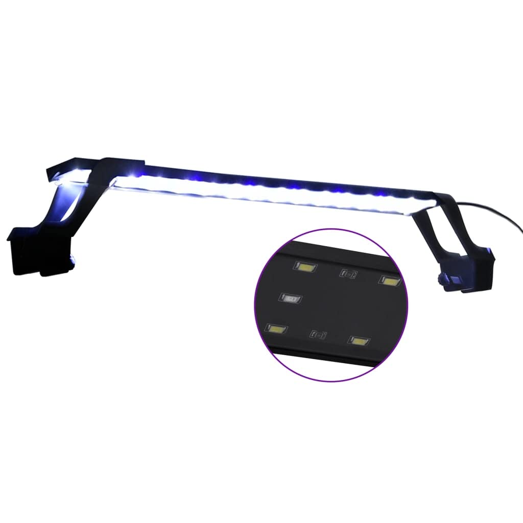 vidaXL LED Aquariumleuchte 55-70cm Blau Weiß Klemmen