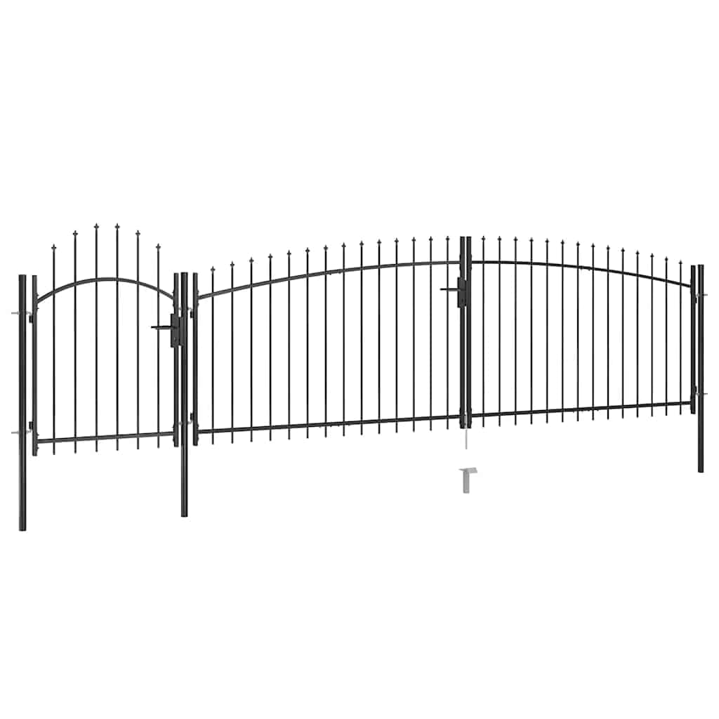 vidaXL Heim & Garten Gartentor Woerden Stahl Schwarz 5x1,75 m