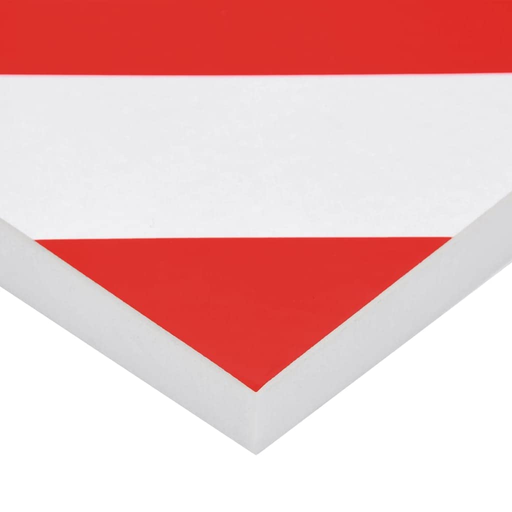 vidaXL Heim & Garten Wandschutz 50x20x2 cm Rot-Weiß 6er