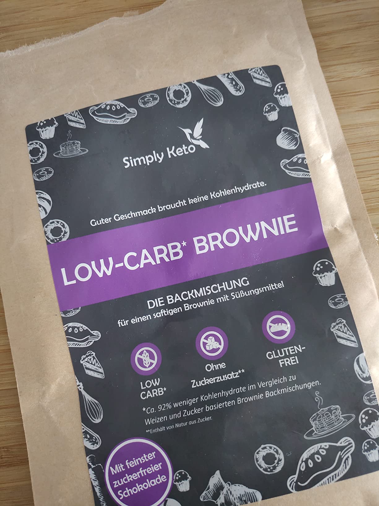 Simply Keto Backmischung Brownie ohne Zucker Low Carb