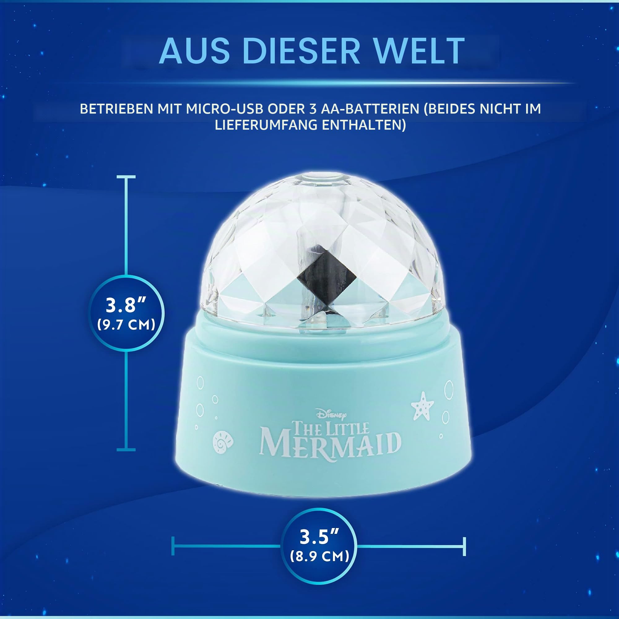 Paladone Lighting Arielle Projektionslampe Wandtattoo Meerjungfrau