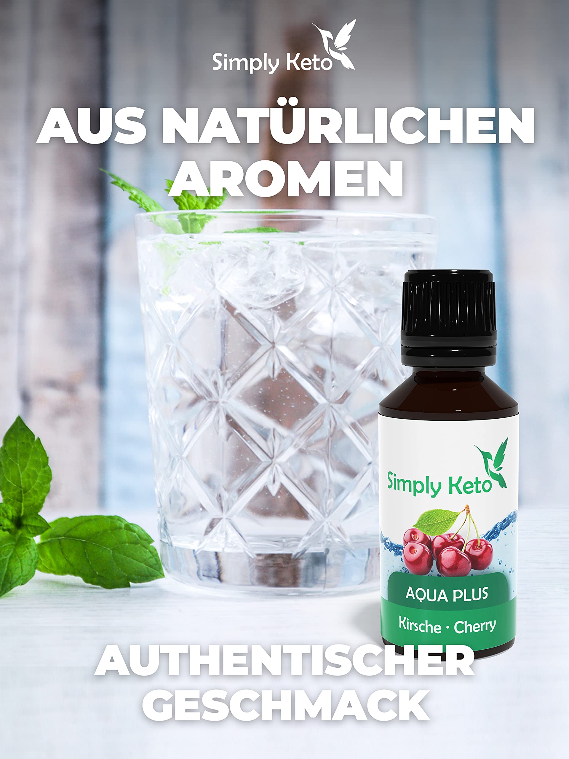Simply Keto Aqua Plus Flavour Drops Kirsche 30ml zuckerfrei