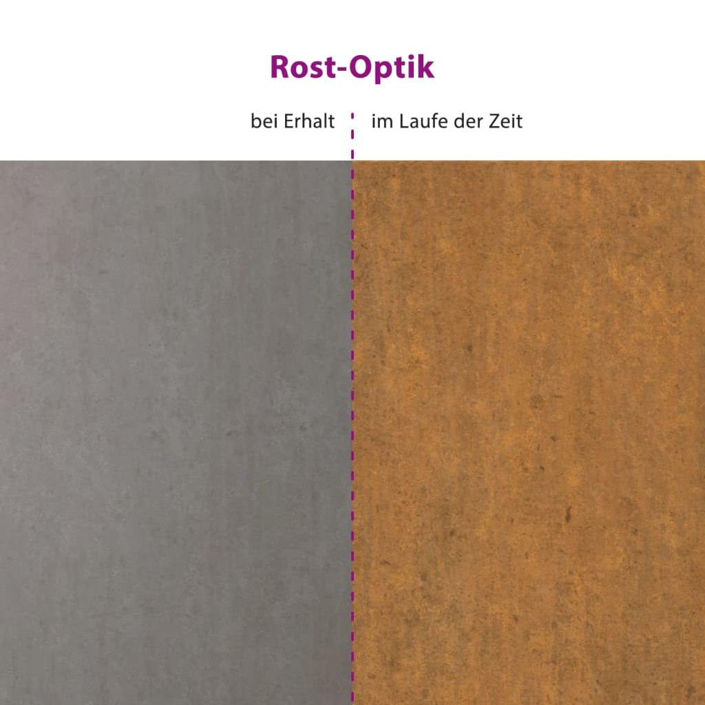 vidaXL Garten-Wanddeko 55x55cm Cortenstahl Sonne-Design Rost