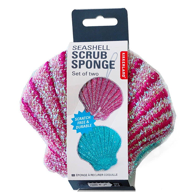Kikkerland Home Seashell Scrub Sponges Muschel 2er Set