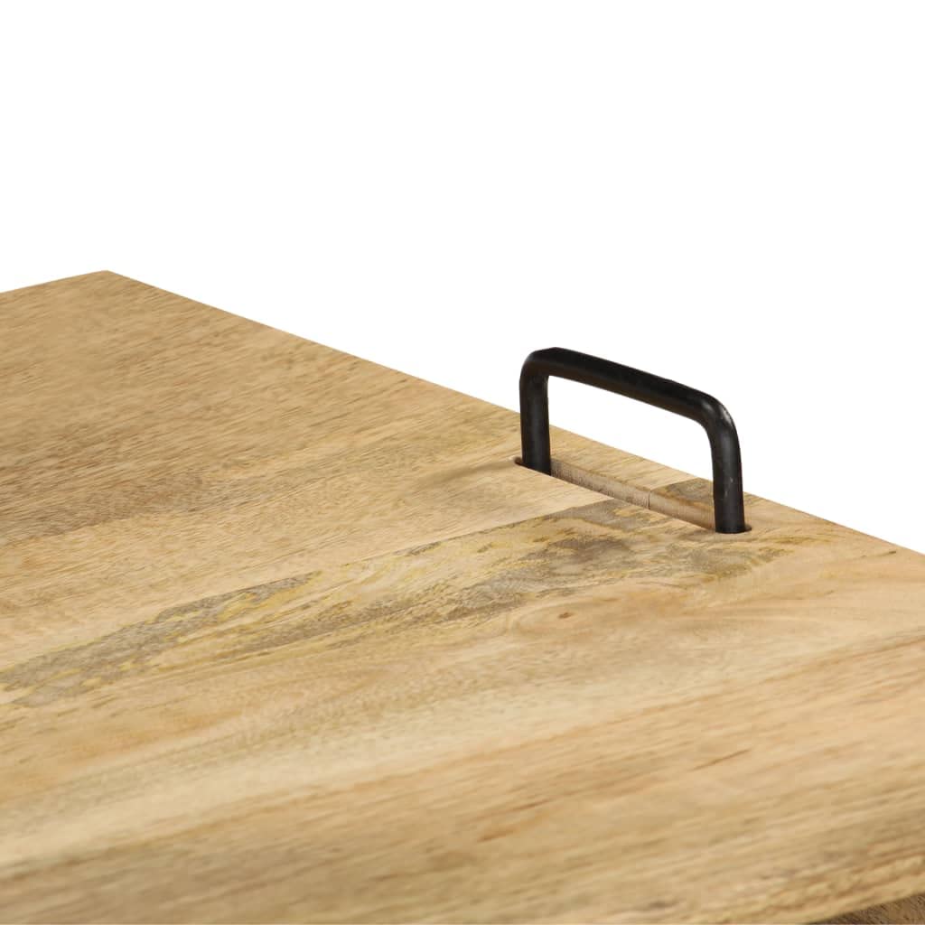vidaXL TV-Tisch Mangoholz Stahl 110x35x45cm Industrial