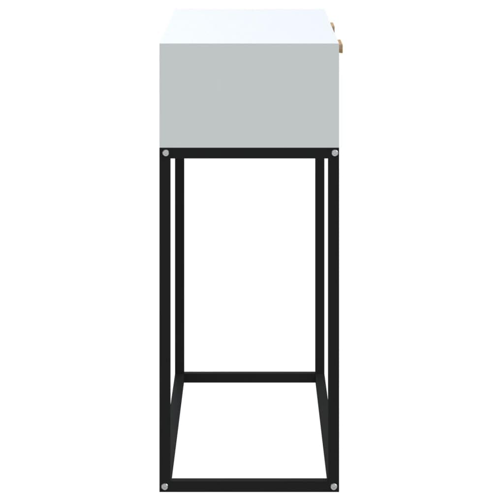 vidaXL Konsolentisch Weiß 80x30x75 cm 2 Schubladen