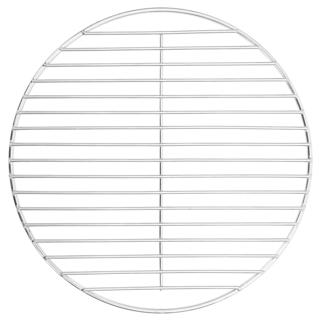 vidaXL BBQ Grillrost rund 34,5 cm Edelstahl 304
