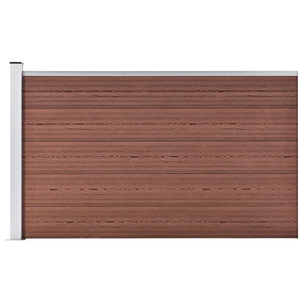 vidaXL WPC Sichtschutzzaun 175x105 cm Braun Lamelle