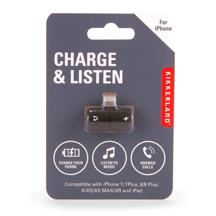 Kikkerland Charge & Listen Handy-Adapter laden und hören