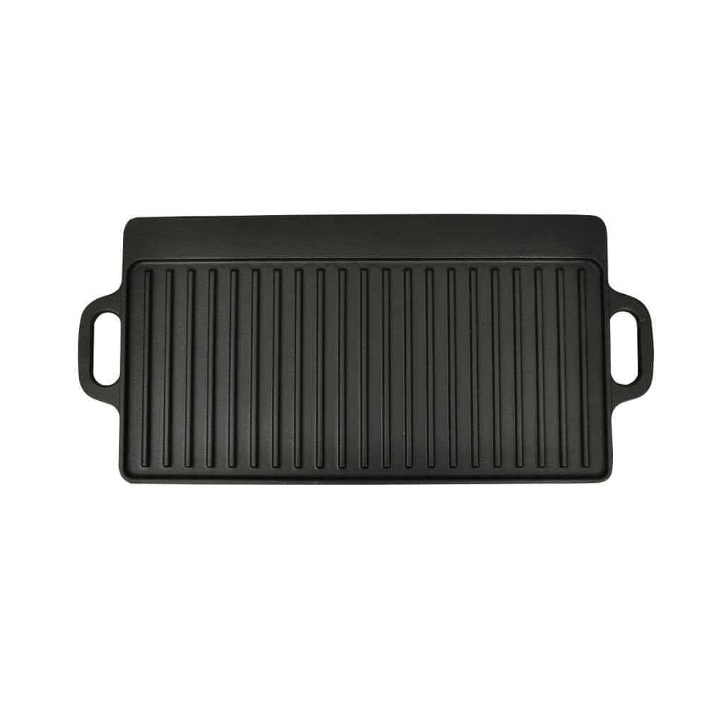 vidaXL Heim & Garten Grillplatte Wendeplatte Gusseisen 38x23 2 Stk
