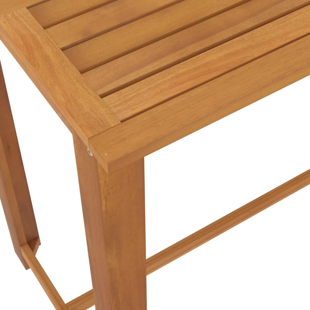 vidaXL Gartenbar Set 7-tlg Schwarz Rattan Akazie mit Kissen
