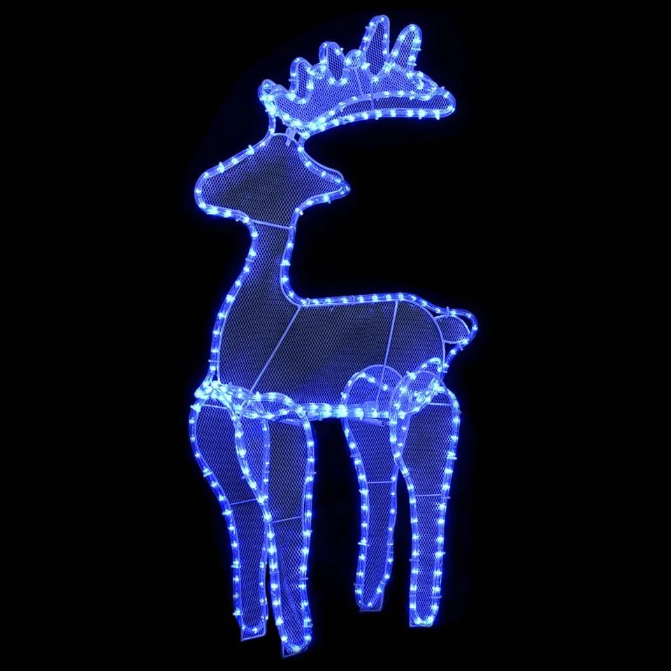 vidaXL Rentier Weihnachtsdeko Beleuchtet 306 LEDs 89cm