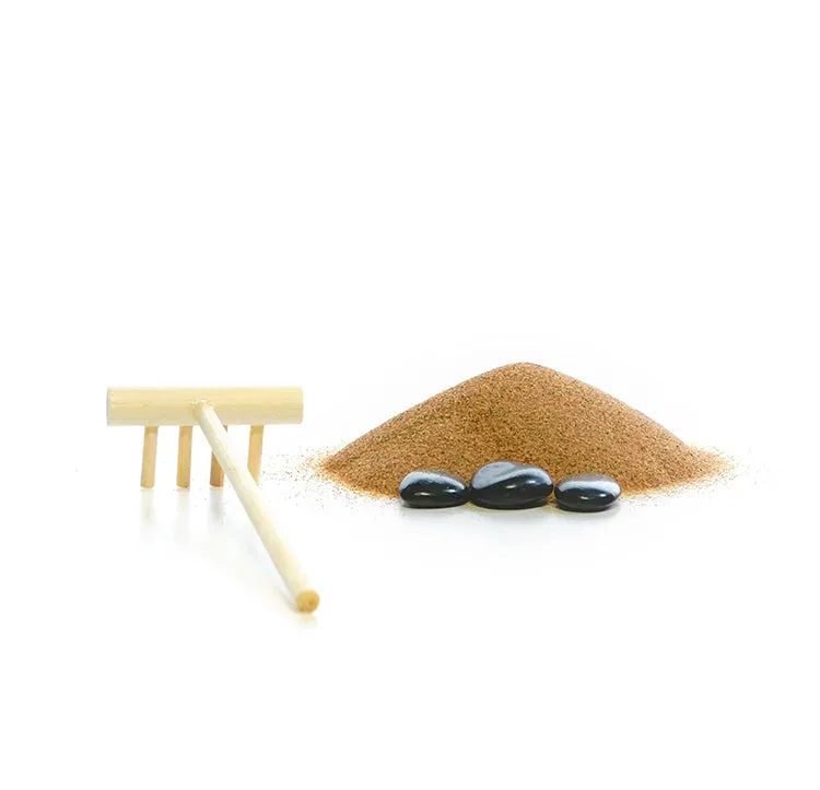 Kikkerland Zen Garden Kit Mini Zen Garten Set Entspannung