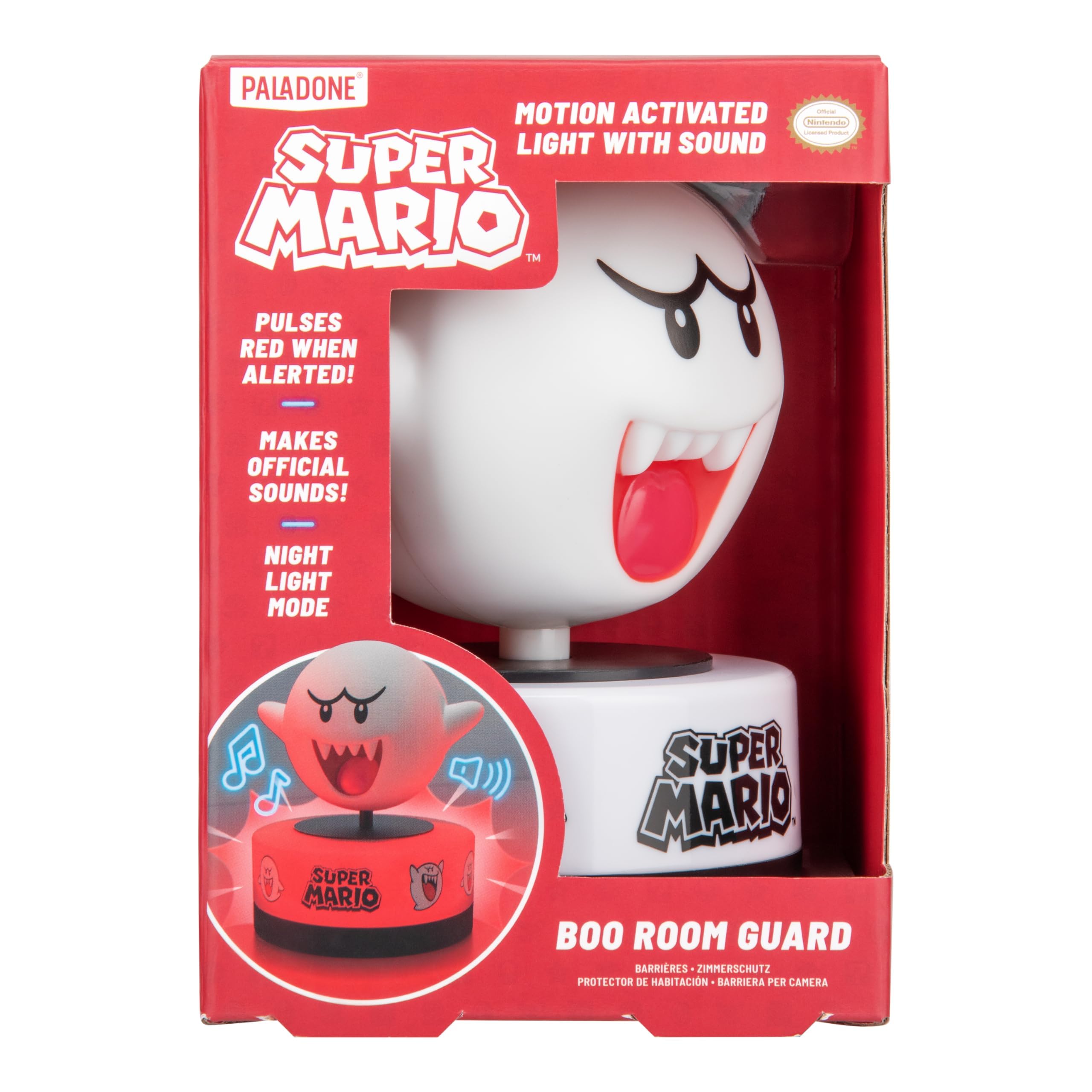 Paladone Super Mario Boo Nachtlicht mit Bewegungsmelder USB