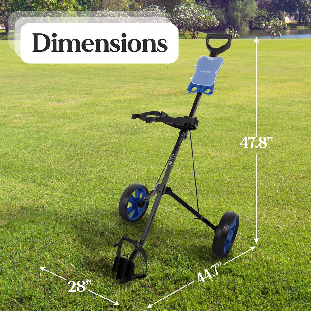 Serenelife Camping Golf Trolley 2-Rad Alu klappbar bis 15 kg