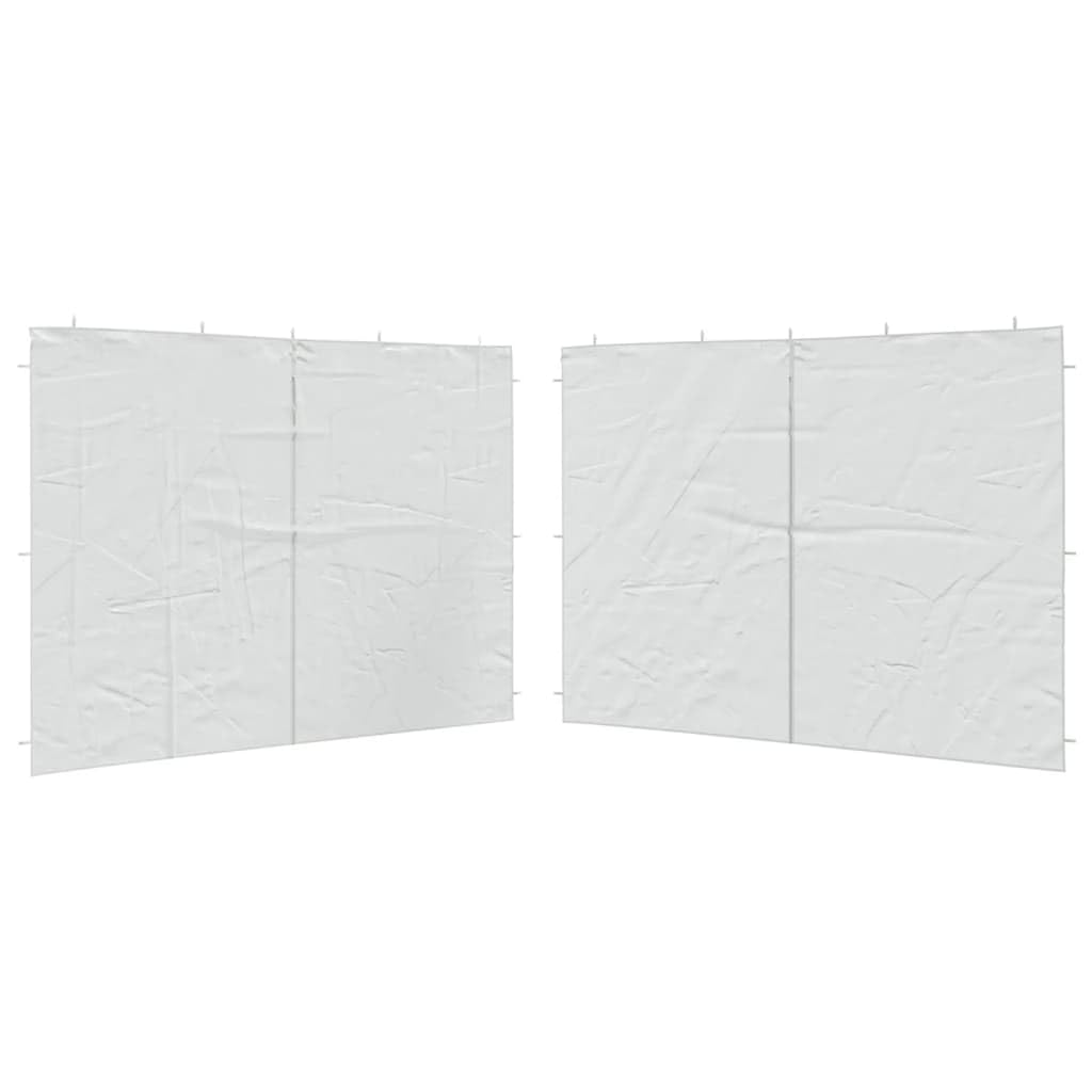 vidaXL Seitenwand 2x Partyzelt Plane Weiß 300x195cm PE