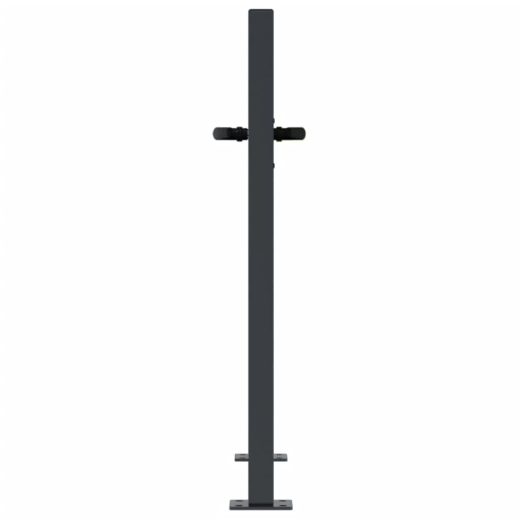 vidaXL Gartentor Anthrazit Stahl Baum-Design 100x75cm Tor