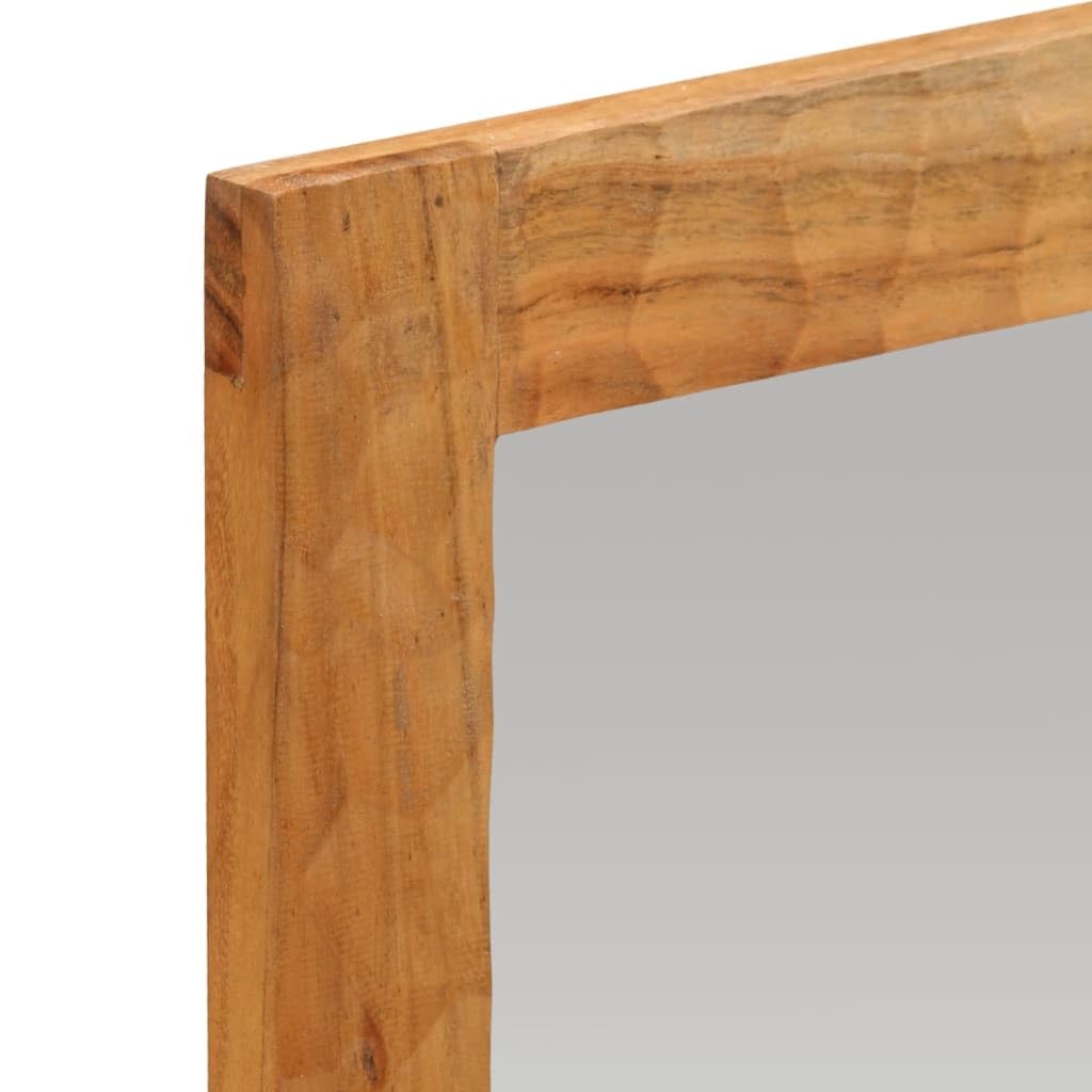 vidaXL Heim & Garten Badspiegel 50x70 cm Akazie Holz