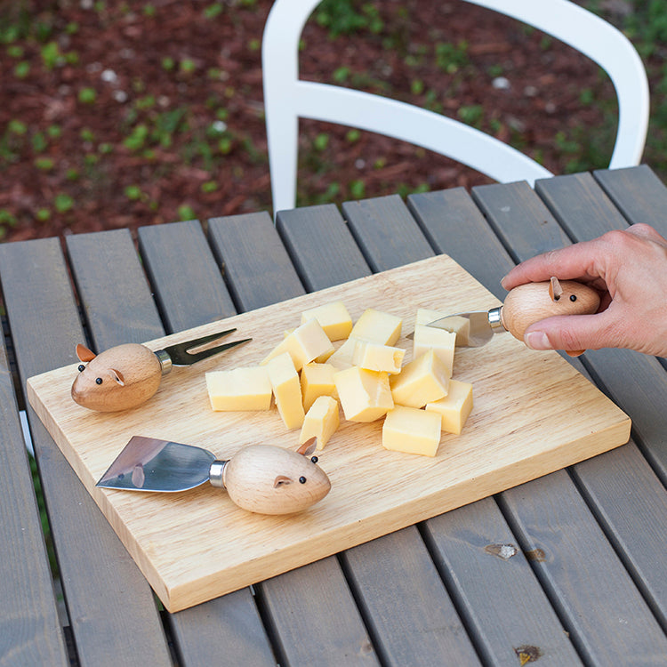 Kikkerland Mouse Käsemesser Set 3-teilig Mäuse Design