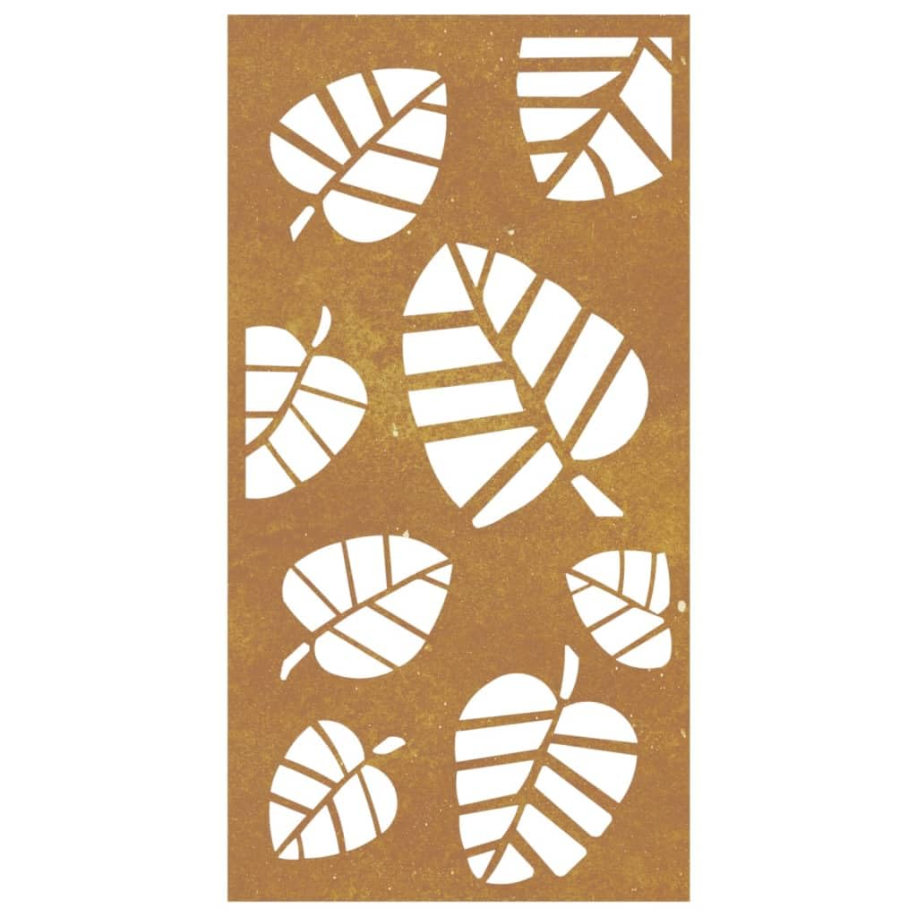 vidaXL Heim & Garten Wanddeko 105x55 cm Cortenstahl Blatt Rost