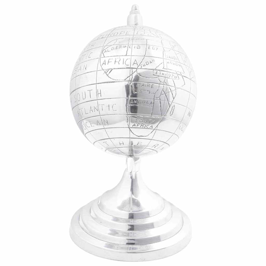 vidaXL Heim & Garten Skulptur Silber 16,5x14x26 cm Aluminium