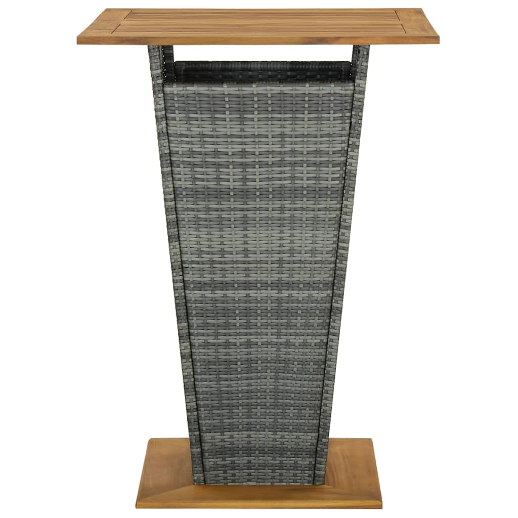 vidaXL Heim & Garten Gartenbar-Set 5-tlg grau Holz Rattan