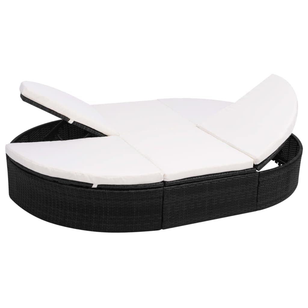 vidaXL Heim&Garten Loungebett Braun 200x140cm PE-Rattan