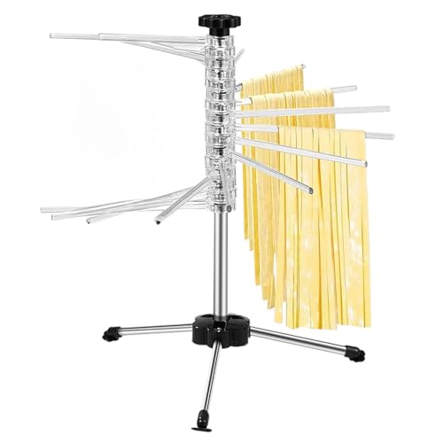 Intirilife Nudeltrockner 40cm silber 14 Sprossen klappbar