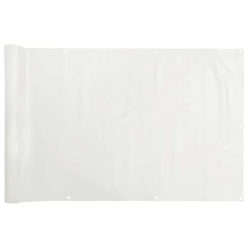 vidaXL Heim & Garten Sichtschutz Weiß 300x75 cm PVC