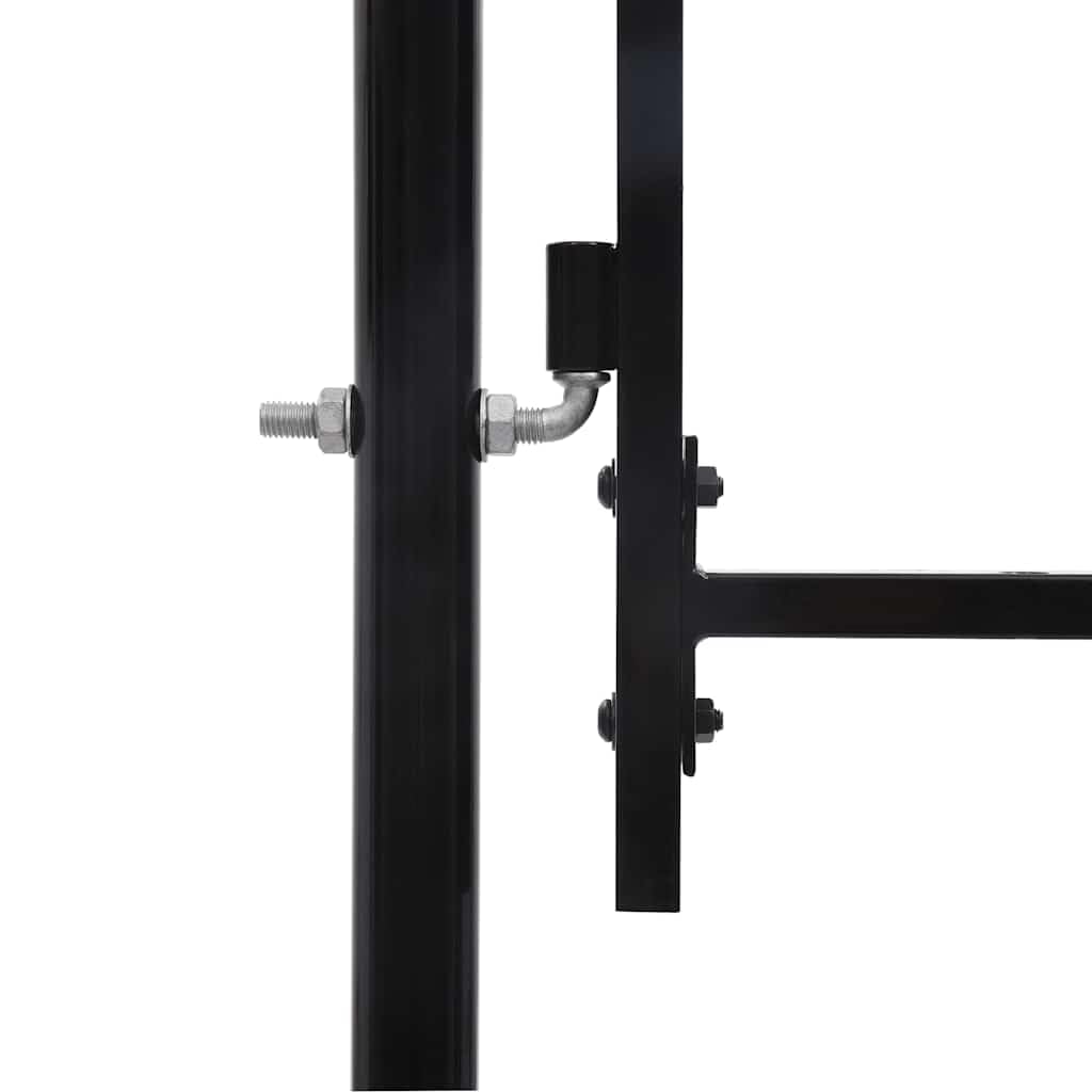 vidaXL BOXTEL Zauntor Stahl Schwarz 100x175 cm Gartentor Einzeltür