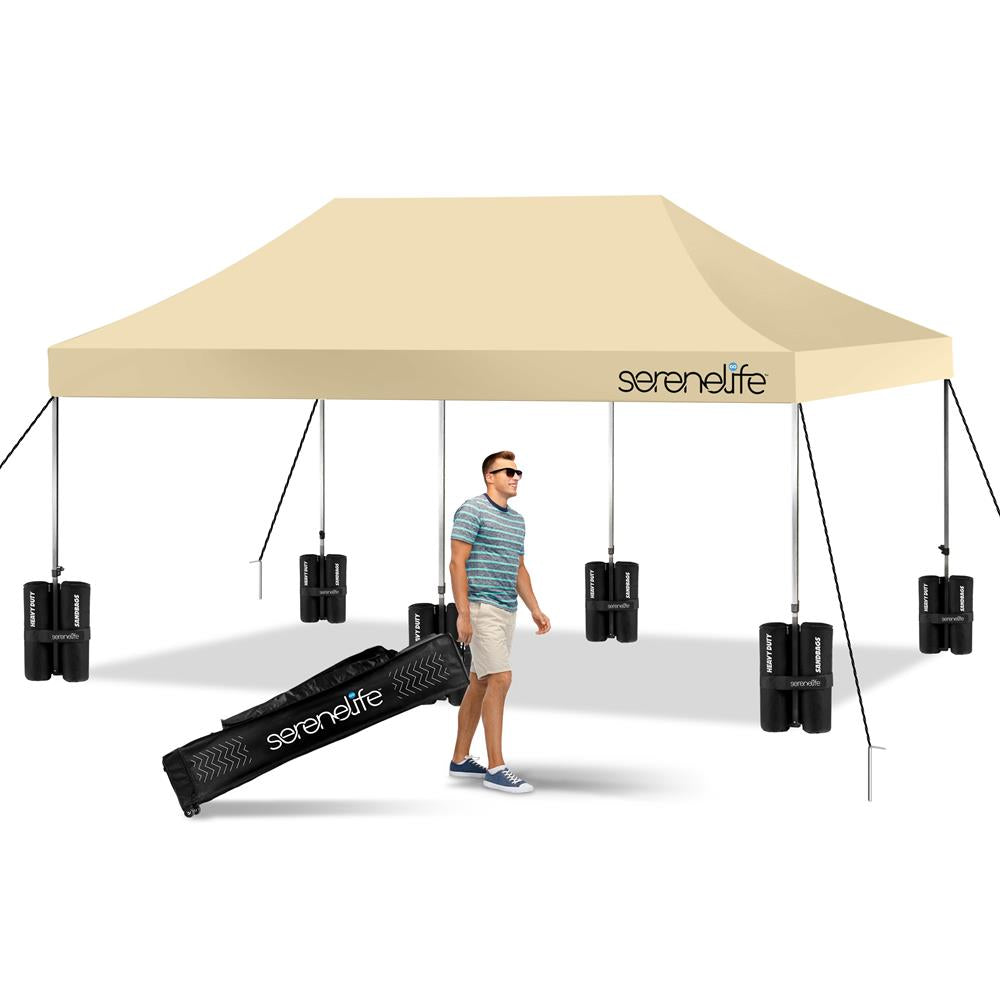 Serenelife Camping Pavillon 3x6 m Forest Green wasserdicht