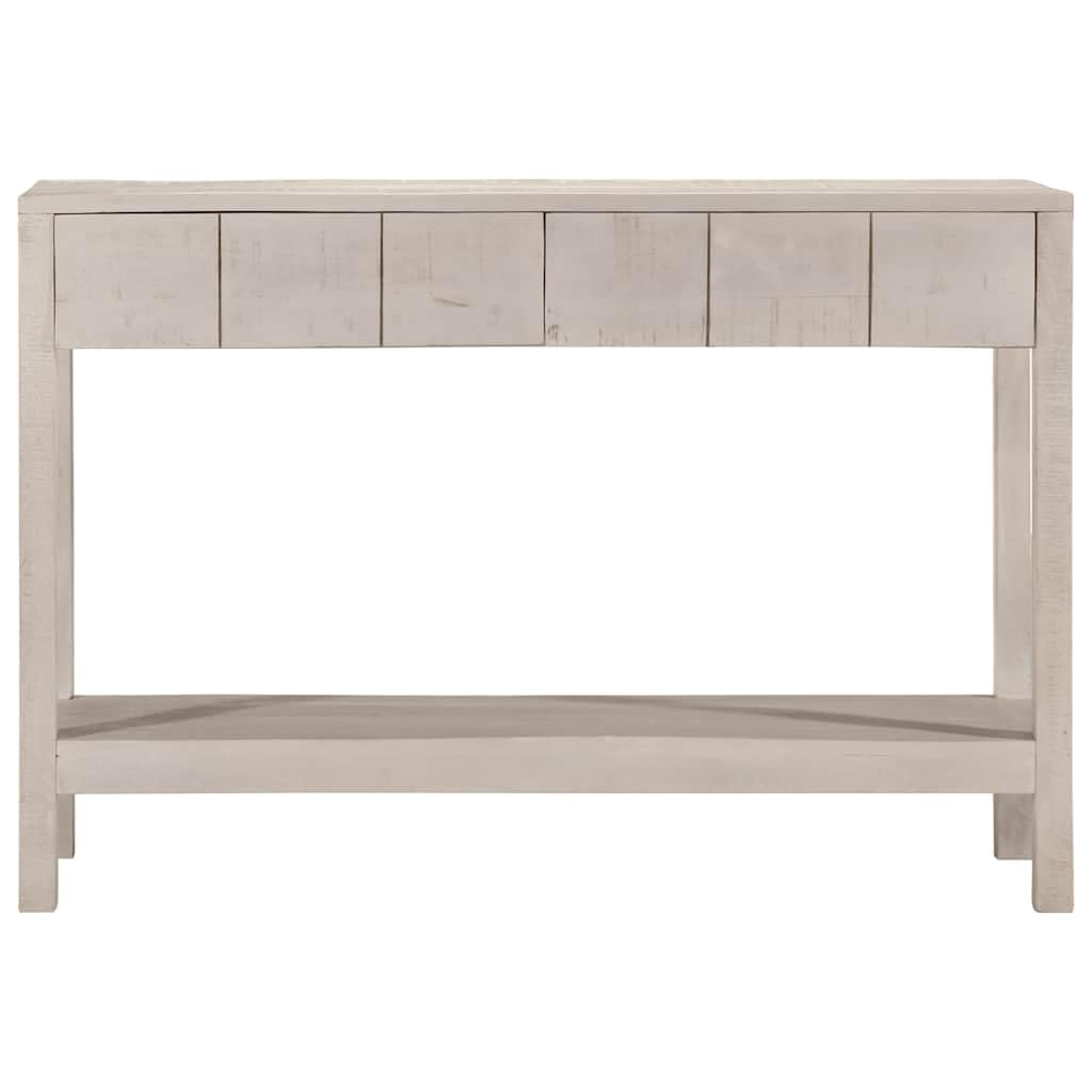 vidaXL Konsolentisch Weiß 110x35x75 Mango mit Schubladen