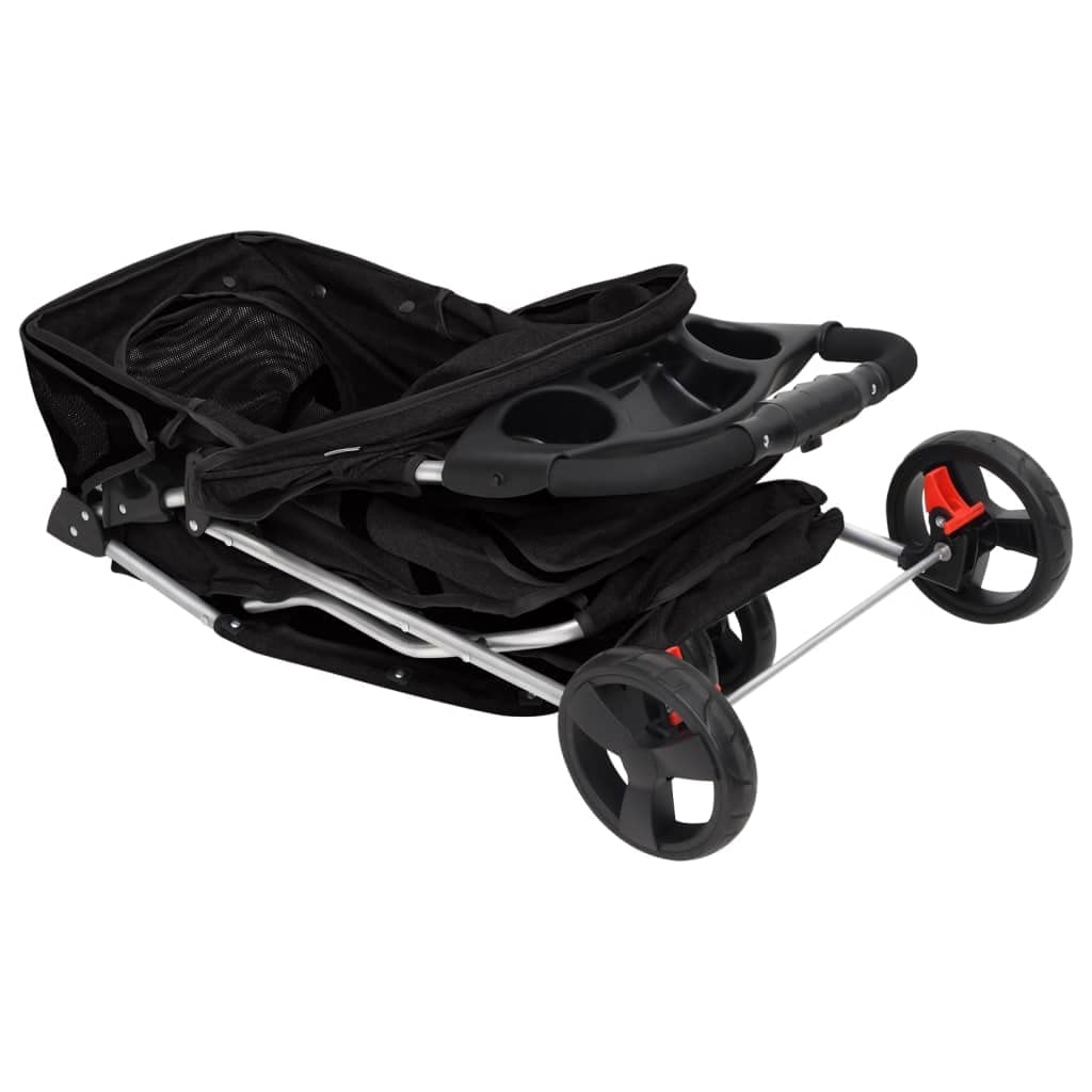 vidaXL Hundewagen Faltbar Schwarz Oxford Hundebuggy