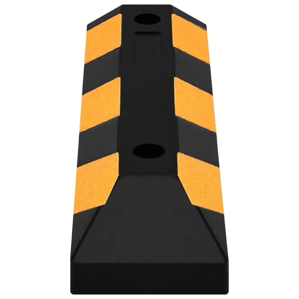 vidaXL Radstopper 2er Parkstopper Gummi reflektierend 56x15x10cm