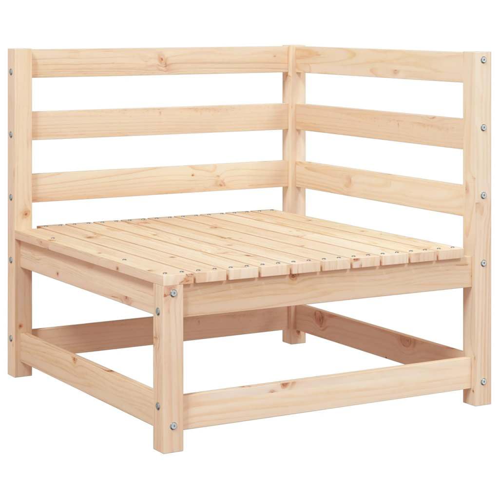 vidaXL Garten Ecksofa Modular Kiefer Massivholz Natur