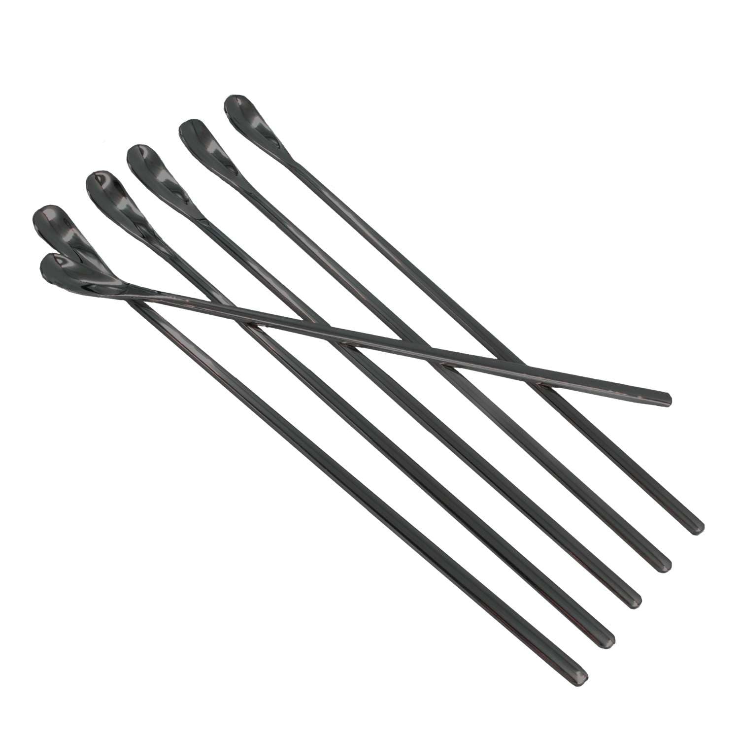 Intirilife Latte Macchiato Löffel Edelstahl 6er 22 cm Silber