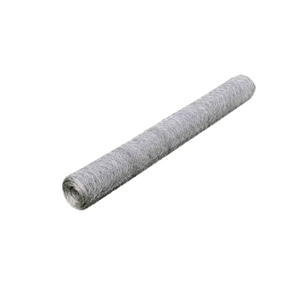 vidaXL Heim & Garten Maschendrahtzaun 25x0,5 m Silber verzinkt