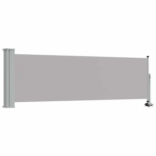 vidaXL Heim & Garten Seitenmarkise 80x300 cm Grau Ausziehbar