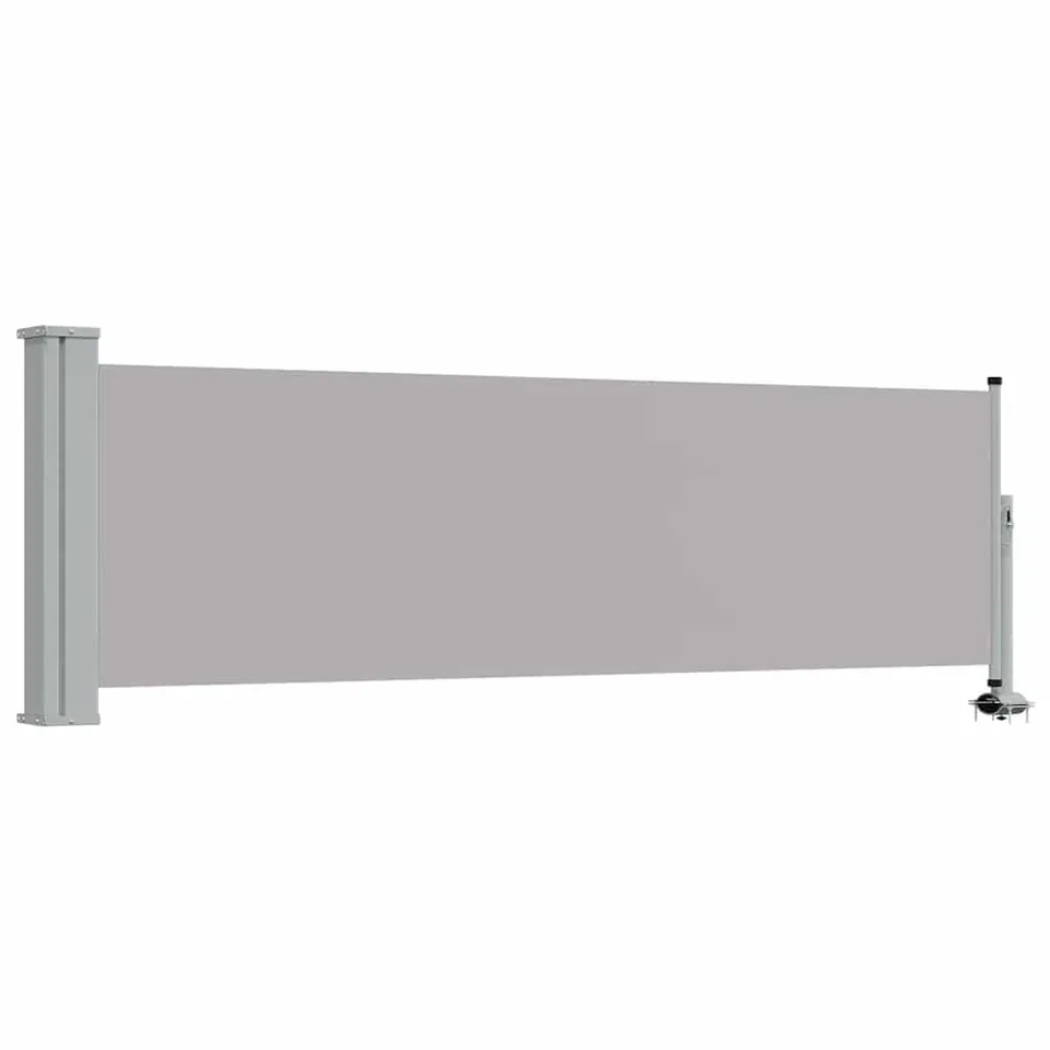 vidaXL Heim & Garten Seitenmarkise 80x300 cm Grau Ausziehbar